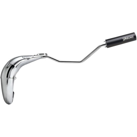 pot d'échappement YASUNI cross ML Chrome passage haut silencieux noir Rieju Yamaha Mbk Peugeot 50cc