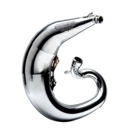 Pot d'échappement YASUNI cross ML Chrome passage haut silencieux noir Rieju Yamaha Mbk Peugeot 50cc