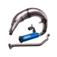 Escape Yasuni Cross ML salida izquierda Derbi / Gilera / Aprilia - Azul