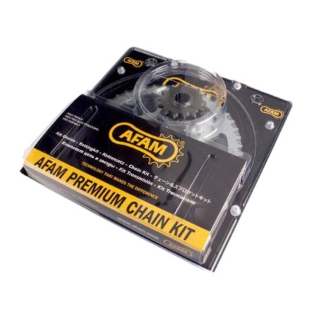 Kit chaîne Afam 420 132 maillons acier Beta RR 50 Enduro