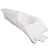 Respaldo de asiento blanco MBK Nitro / Yamaha Aerox 50cc – extremo puntiagudo