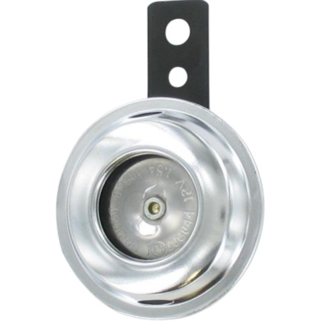Klaxon 12V zingué chromé Ø70mm