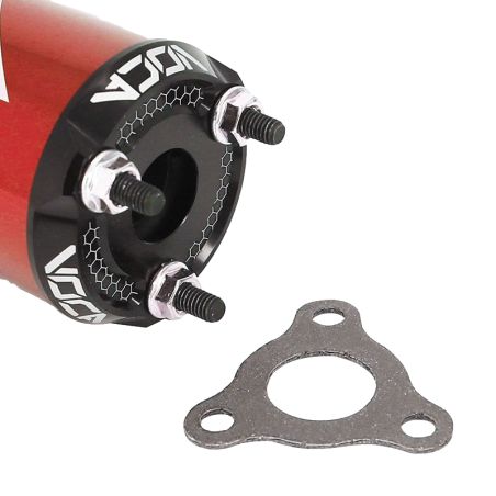 Silencieux Voca Bestia aluminium CNC rouge et noir pour motos 50cc à boîte