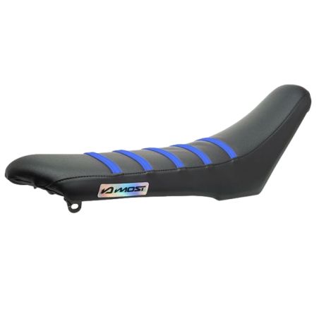 Housse de selle MOST bleue à lanières Biothane pour Derbi Senda