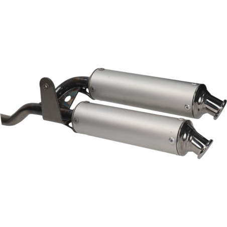 Pot d'échappement TECNO circuit double silencieux blanc aluminium Ciao