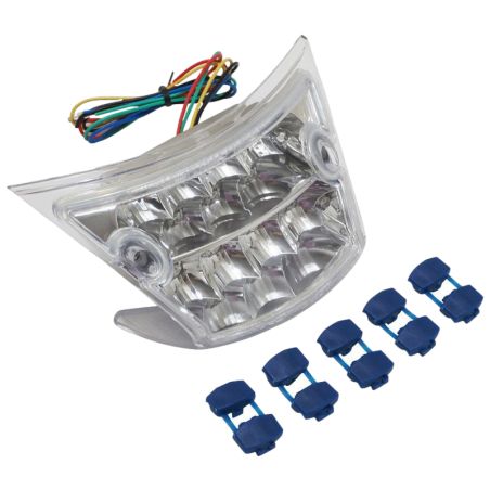 Luz trasera Lexus blanca LED para Piaggio 50 Zip con intermitentes
