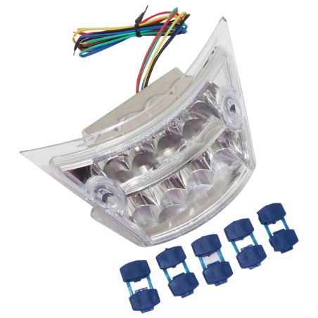 Luz trasera Lexus blanca LED para Piaggio 50 Zip con intermitentes integrados