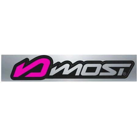 Pegatina para escape Most rosa y cromada, 16 cm x 3 cm