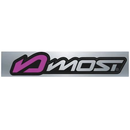 Pegatina para escape Most violeta y cromada, 16 cm x 3 cm