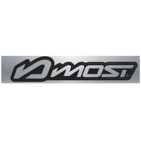 Pegatina para escape Most cromada, 16 cm x 3 cm