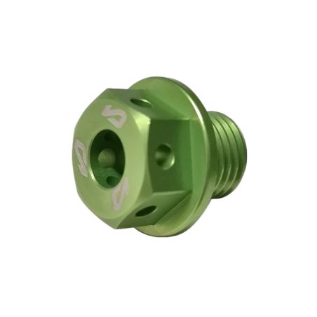 Bouchon de carter d’huile Most vert MBK / Nitro, aluminium anodisé