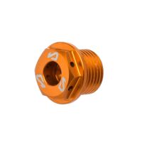 Tapón de cárter de aceite Most Derbi aluminio naranja