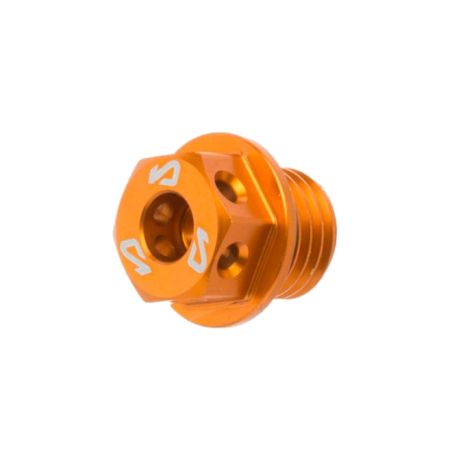 Tapón de cárter de aceite Most Minarelli AM6 – aluminio CNC anodizado naranja