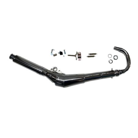 Pot d’échappement à pompe chromé type Kenji MBK 51 (bras oscillant rond)