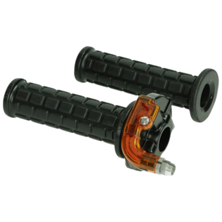 Poignée de gaz LUSITO scooter noir et orange