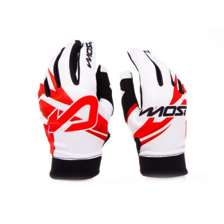 Guantes Most Summer Fit Blanco/Rojo/Negro M tipo cross no homologados