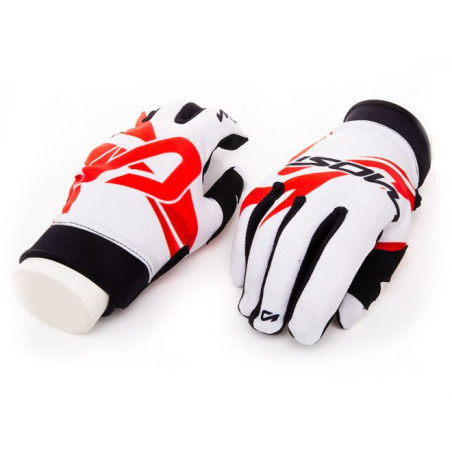 Gants Most Summer Fit non homologués Blanc/Rouge/Noir M
