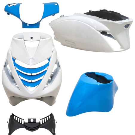 Kit carénage 5 pièces SP EVO 1 bleu blanc DMP Piaggio Zip après 2000