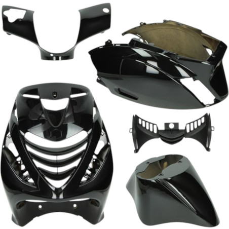 Kit carénage 5 pièces SP EVO 1 noir brillant DMP Piaggio Zip après 2000