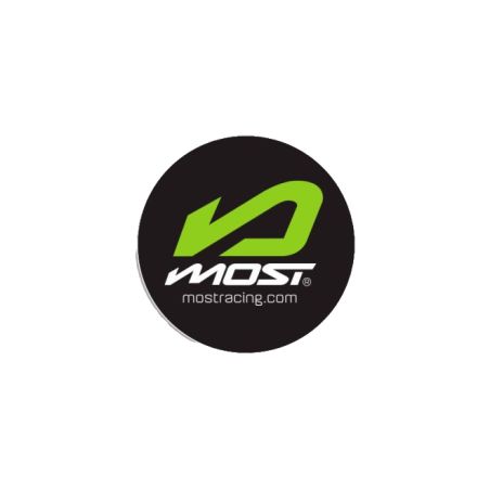 Autocollant rond MOST vert en vinyle résistant