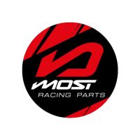 Autocollant rond MOST rouge en vinyle résistant