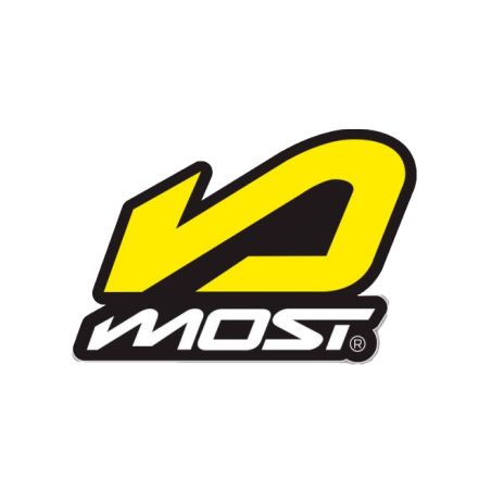 Autocollant MOST logo jaune 5,45x3,68 cm en vinyle résistant