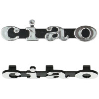 Logo latéral fixation crochet chromé Ciao