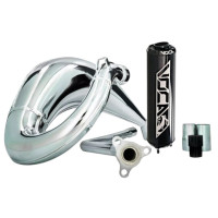 Escape por Arriba Derecho RIEJU MRT Cromado - Voca Cross Chromed negro