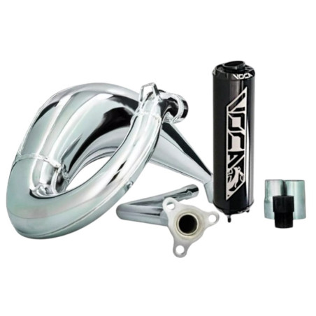 Escape por Arriba Derecho RIEJU MRT Cromado - Voca Cross Chromed negro