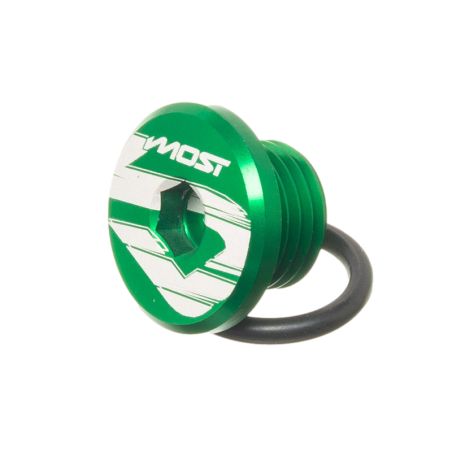 Bouchon de carter d’huile Most V3 Vert pour MBK, Yamaha, Aprilia, Malaguti, Rieju et Beta