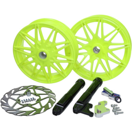 copy of Pack de jantes avec disque de frein oversize vert Piaggio Zip après 2000