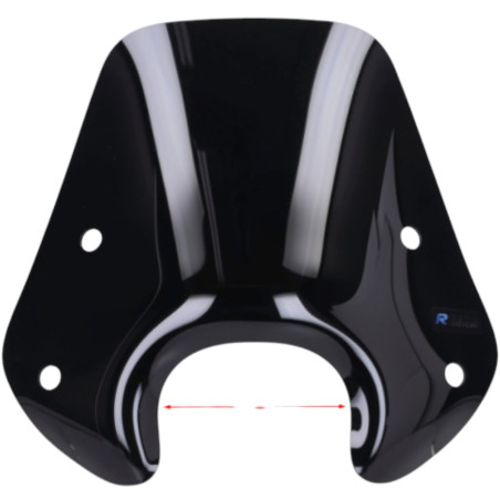 Bulle 30cm noir brillant Piaggio Zip après 2000