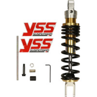 Amortisseur YSS série E 290mm noir et or Kymco Minarelli Peugeot GY6