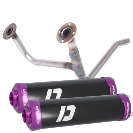 Double sortie MOST et Silencieux DOPPLER Noir/Violet - RIEJU MRT avant 2022