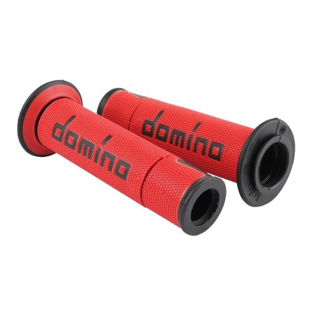Revestimiento de puño Domino Moto On Road A450 rojo/negro – Par