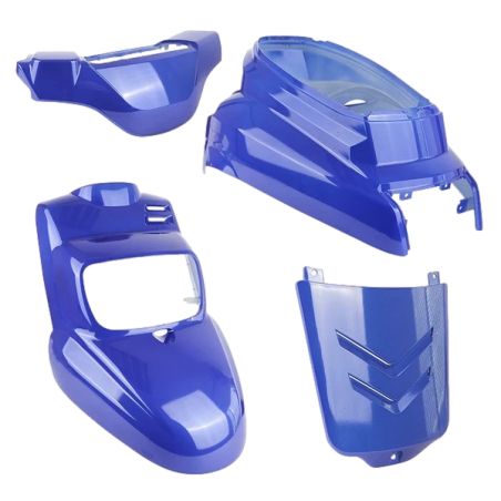 Kit carenado adaptable MBK 50 Booster / Yamaha 50 BWS 2004 a partir de azul brillante – 4 piezas