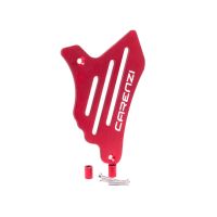 Cache pignon Carenzi Minarelli AM6 alu rouge 50cc avec vis et entretoises