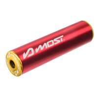 Silenciador MOST Racing 70/80cc aluminio rojo y oro Diámetro 20 mm