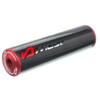 Silenciador MOST Racing 70/80cc aluminio carbono y rojo Diámetro 20 mm