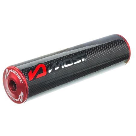 Silencieux MOST Racing 70/80cc aluminium carbone et rouge Diamètre 20 mm