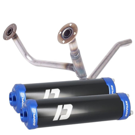 Doble salida MOST y Silenciadores DOPPLER Negro/Azul- RIEJU MRT antes 2022