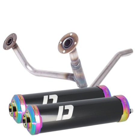 Doble salida MOST y Silenciadores DOPPLER Negro/Titanio- RIEJU MRT después 2022