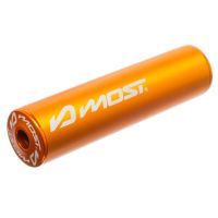 Silencieux d’échappement Most 50 70cc orange aluminium anodisé entraxe 45 mm