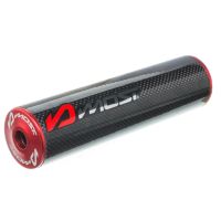 Silencieux d’échappement MOST 50 70cc carbone et rouge aluminium anodisé entraxe 45 mm