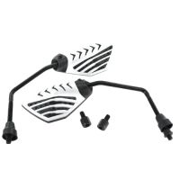 Paire rétroviseurs Soko noir & blanc universel M8