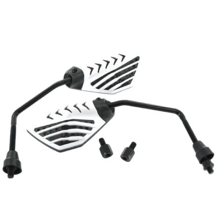 Paire rétroviseurs Soko noir & blanc universel M8