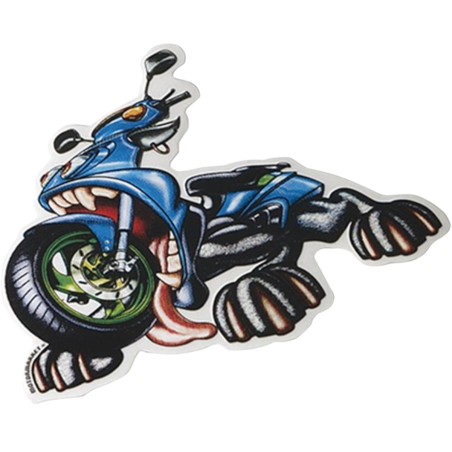 Autocollant sticker racing scooter en rage 10cm