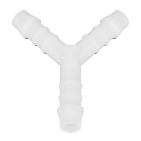 Raccord de durite essence en Y 5 mm plastique blanc