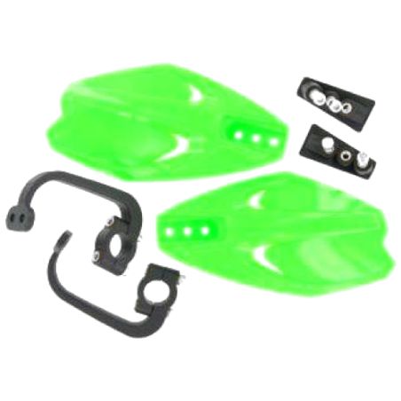 Paramanos verde fluorescente con fijaciones manillar 22 mm moto 50 con marchas
