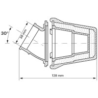 Filtro de aire Malossi rojo / negro E5 Ø38 inclinado 30°